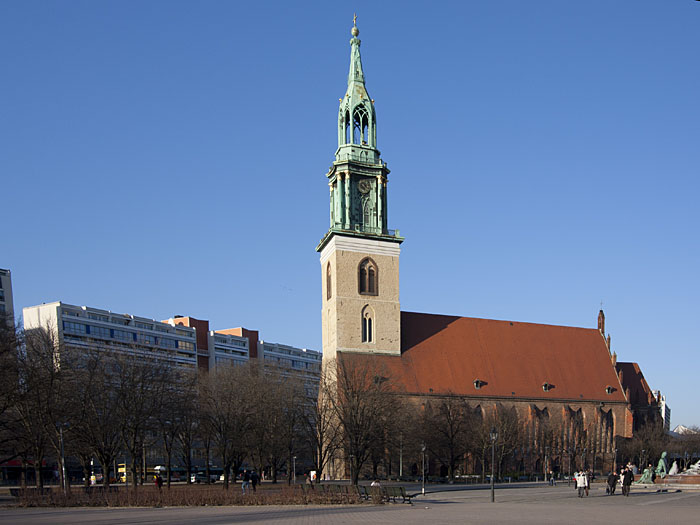 Die Marienkirche nahe dem Alexanderplatz