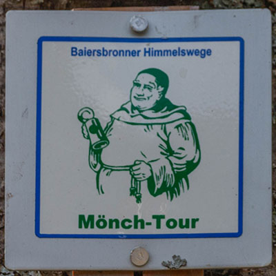 Kennzeichnung des Baiersbronner Himmelsweges: "Mönch-Tour"