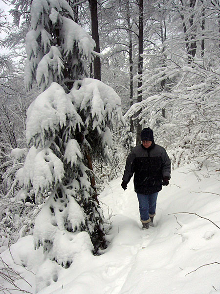 ... aber weiter oben wird der Schnee dann ziemlich tief
