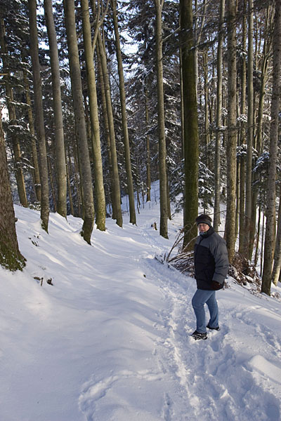 Und wieder geht es auf verschneiten Pfaden weiter