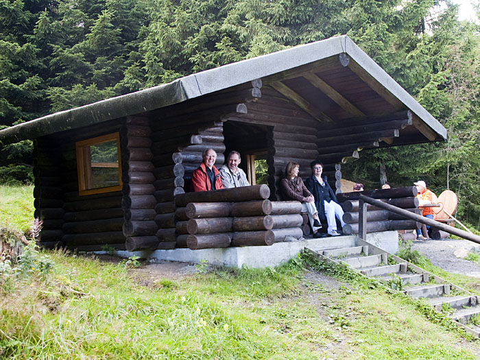 Die Bocksberghütte, bald darauf waren wir an unserem Startpunkt und damit am Ende des Weges