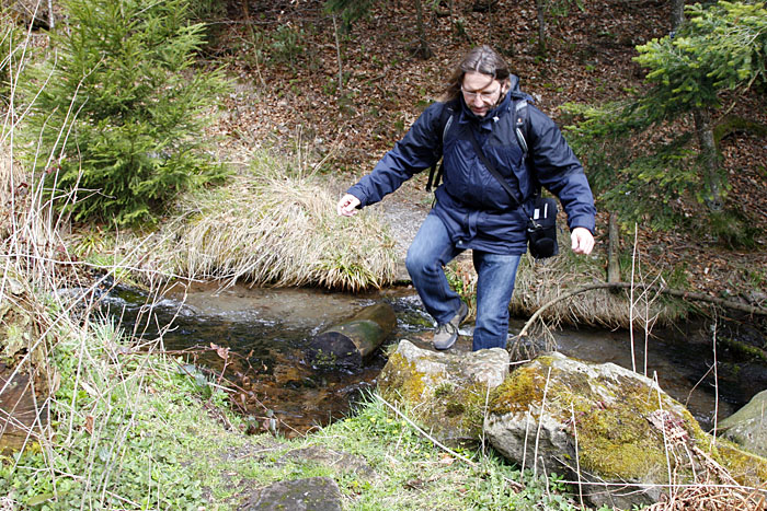 Sprung über den Mannenbach