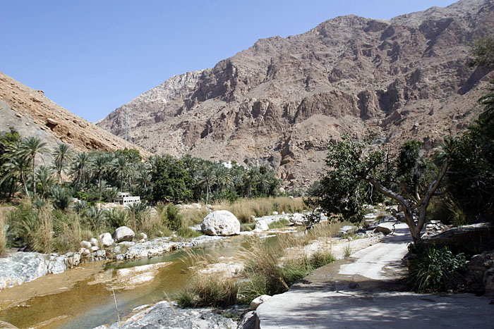 Kurz vor dem Wadi Shab liegt das Wadi Tiwi