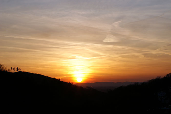 Und nach "getaner Arbeit" wieder der Sonnenuntergang aus dem Wohnzimmerfenster ;-)