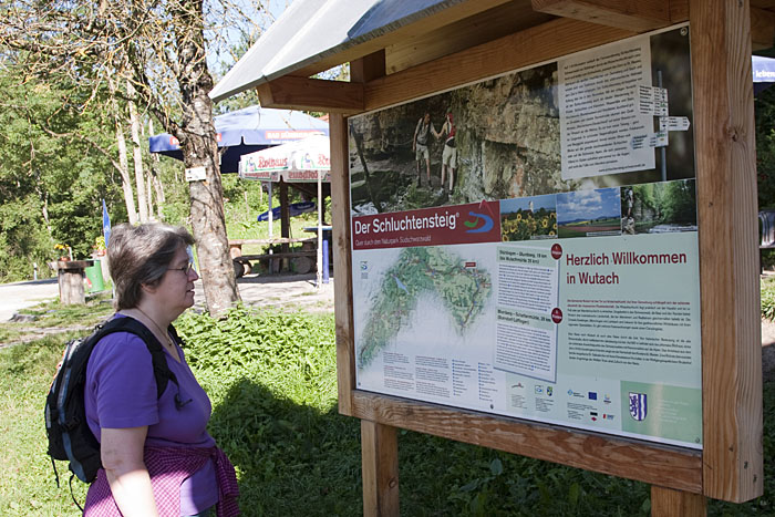 Start der 2. Etappe beim Parkplatz Wutachmühle