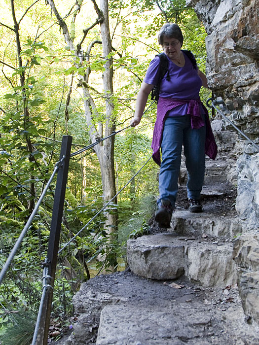 Oft müssen Stufen überwunden werden