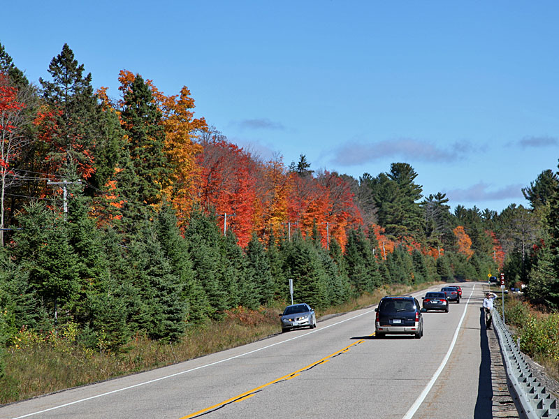 "Flammender" Straßenrand