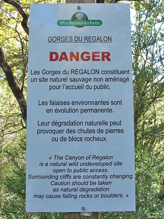 Warnung für die Wanderer