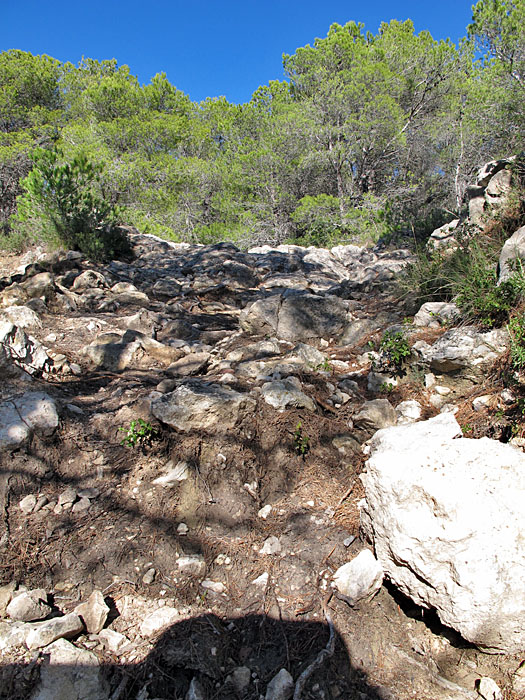 Der steile Abstieg ist nicht ganz ohne