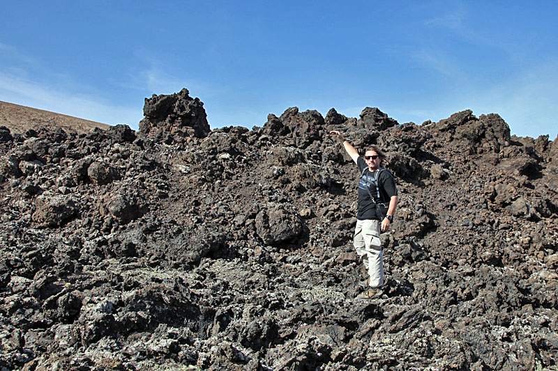 Die Lava ist hoch aufgetürmt