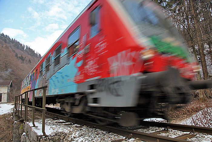 Glück gehabt, kaum bin ich draußen, kommt schon der Zug