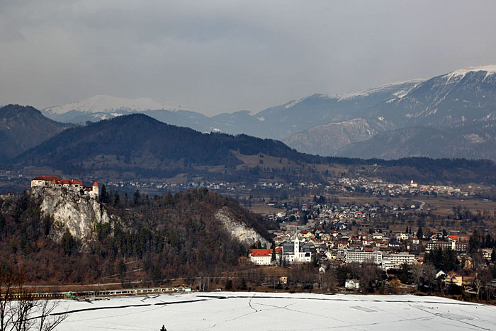 Bled mit Burg und Kirche