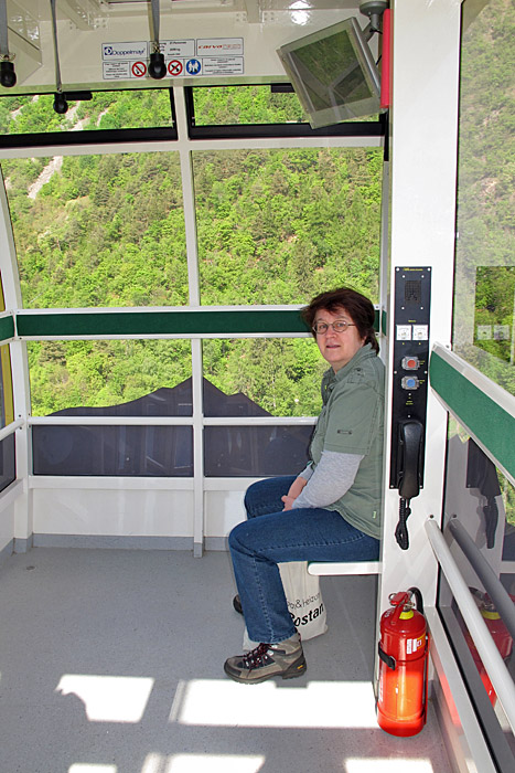 Mit der Texelbahn geht es zum Giggelberg hinauf