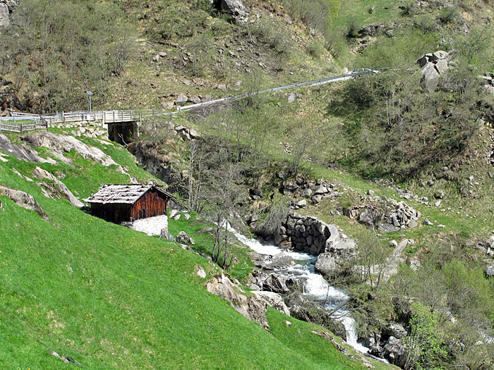 Der obere Teil des (zukünftigen) Wasserfalls
