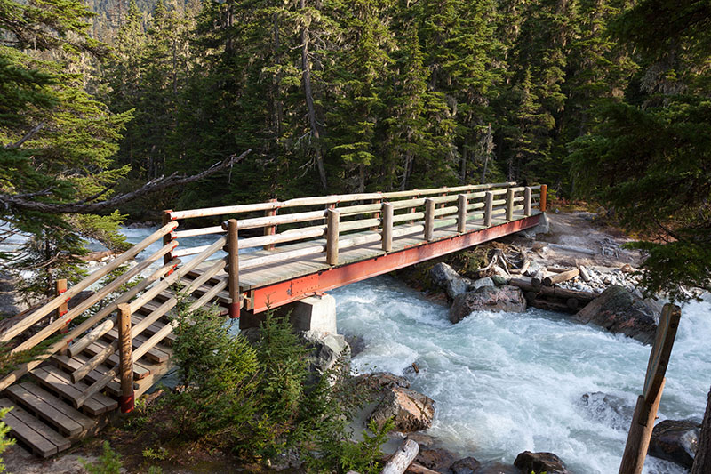 Die alte Brücke wurde weggeschwemmt
