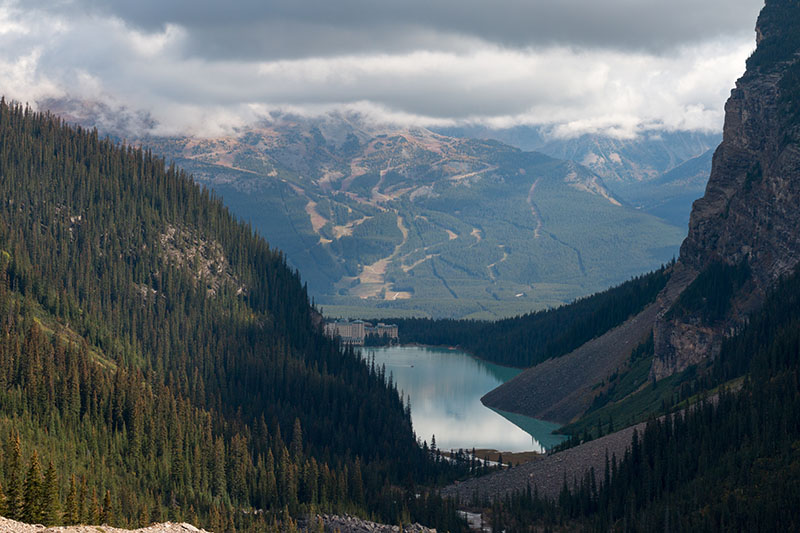 Nochmal ein kurzer Blick zurück zum Lake Louise