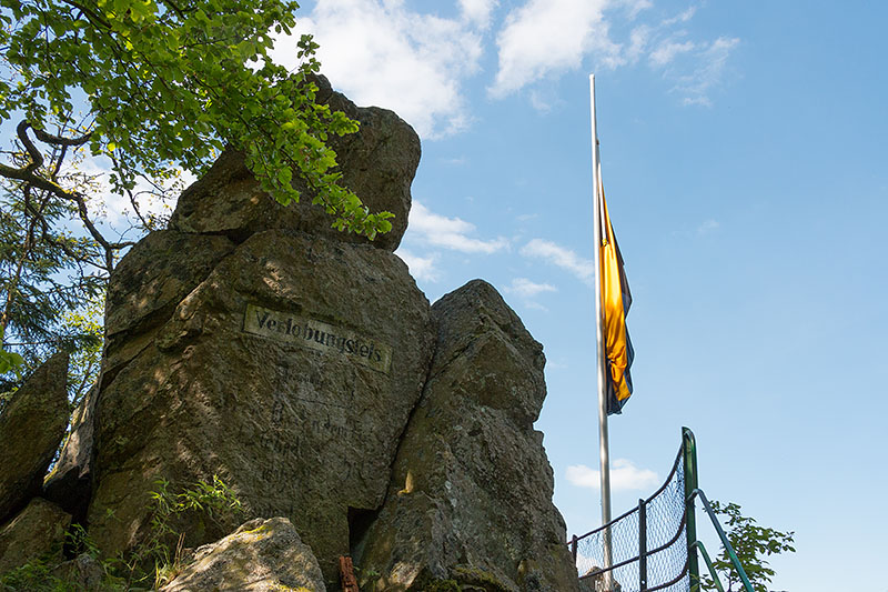 Dann erreichen wir den Verlobungsfelsen