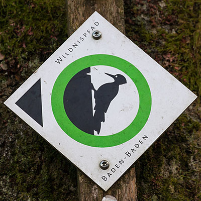 Kennzeichnung des Wildnispfads