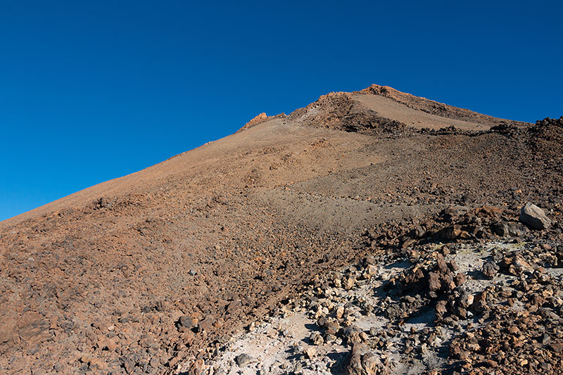 ... hinter uns der Gipfel des Teide