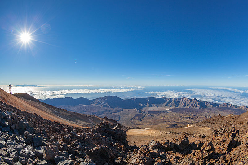 Überblick mit Sonne