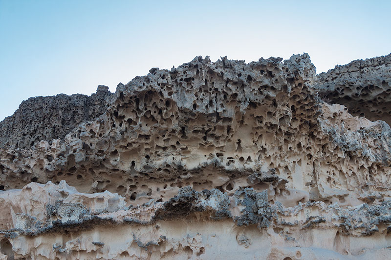 Erodierte Felsen ...