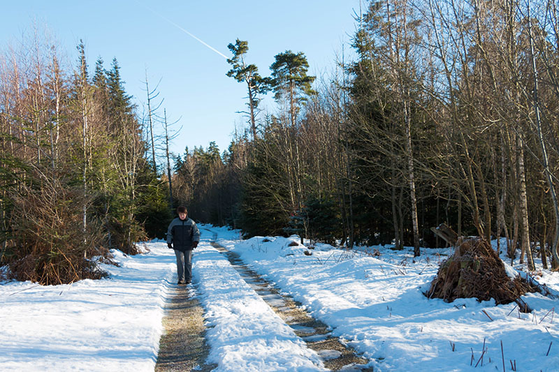 Die Fahrspuren sind manchmal ganz schön glatt