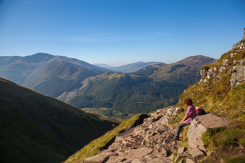 Kurze Rast, um die Gegend zu genießen