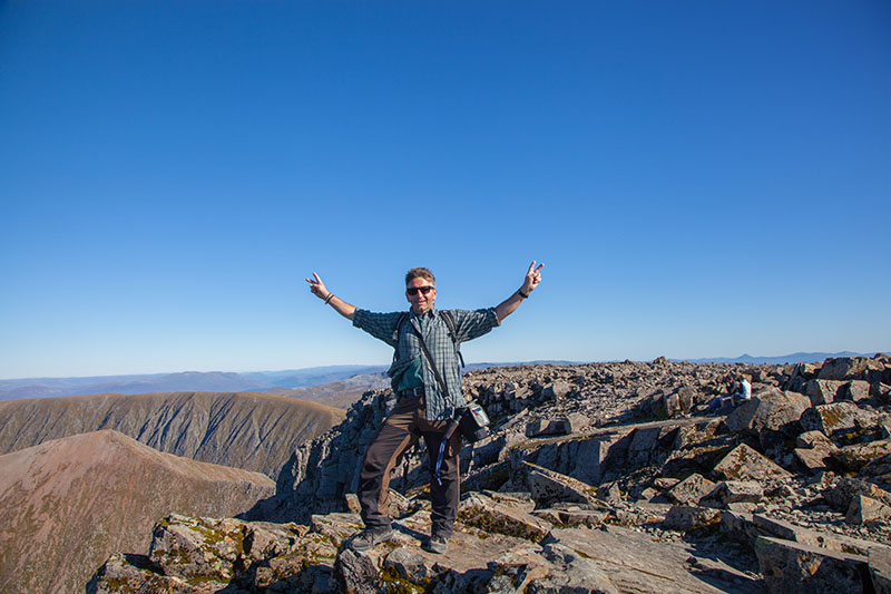 Freude über den gelungenen Aufstieg bei selten schönem Wetter