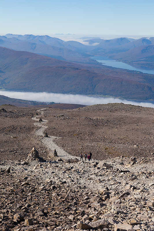 Der Weg ist viel steiler, als es auf dem Bild aussieht