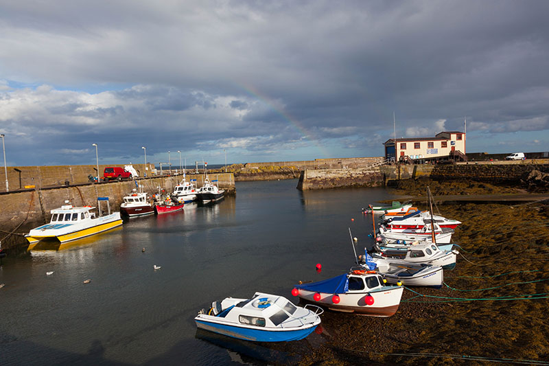 Auf dem letzten Stück regnete es leicht und es bildete sich ein Regenbogen