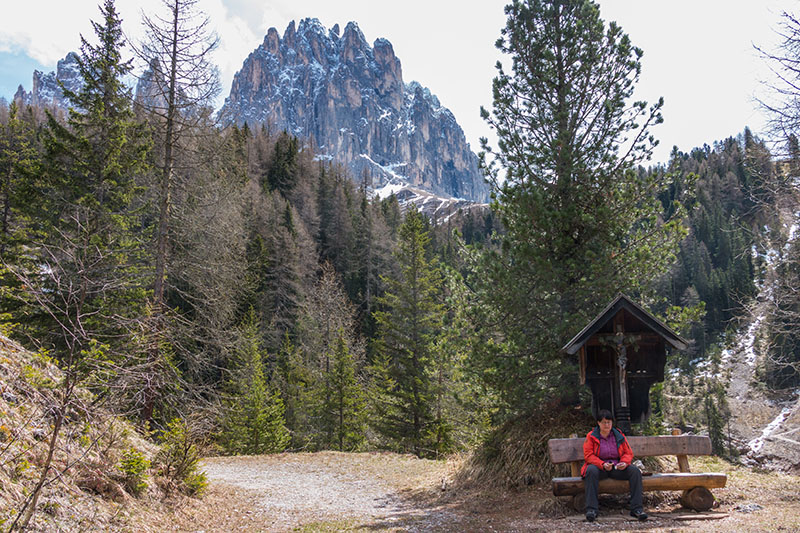 Kurze Rast unter den Vajolet-Türmen