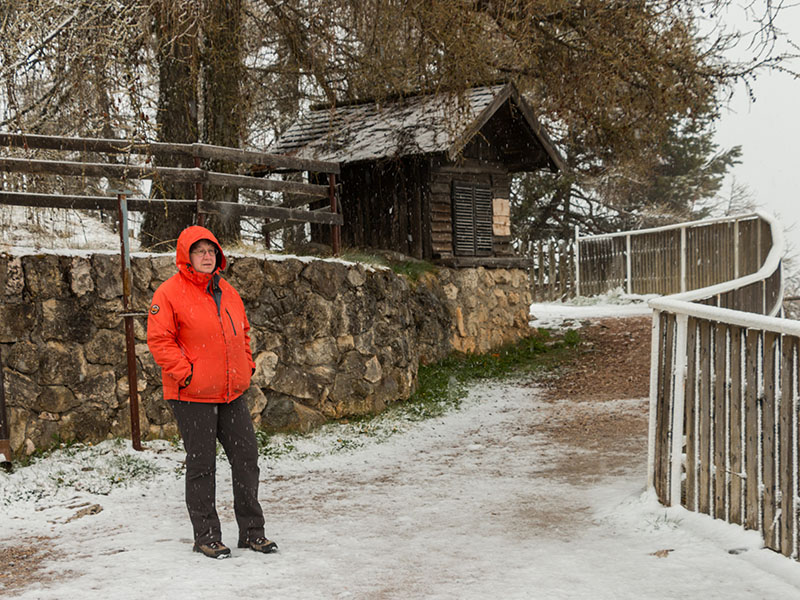 Vormittags war noch schlechtes Wetter, auf dem Penegal schneite es sogar