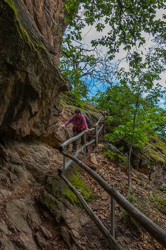 Gut, dass es ein Geländer gibt