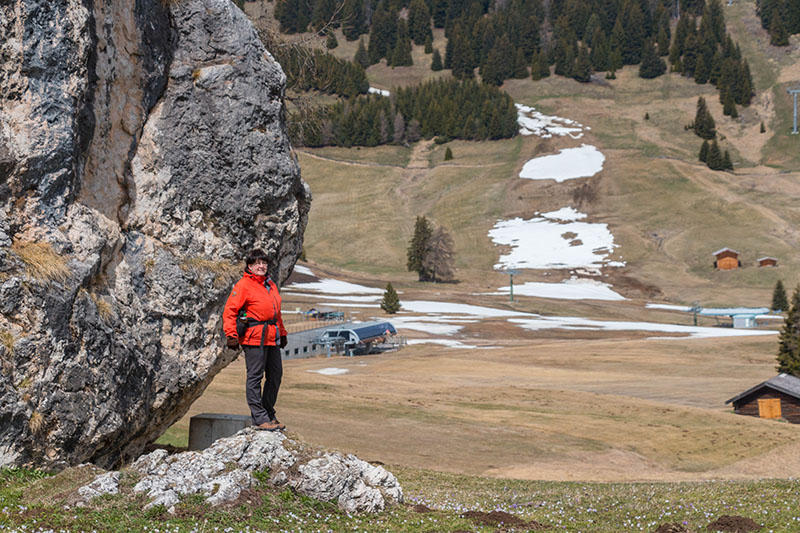 Restschnee auf den Skipisten