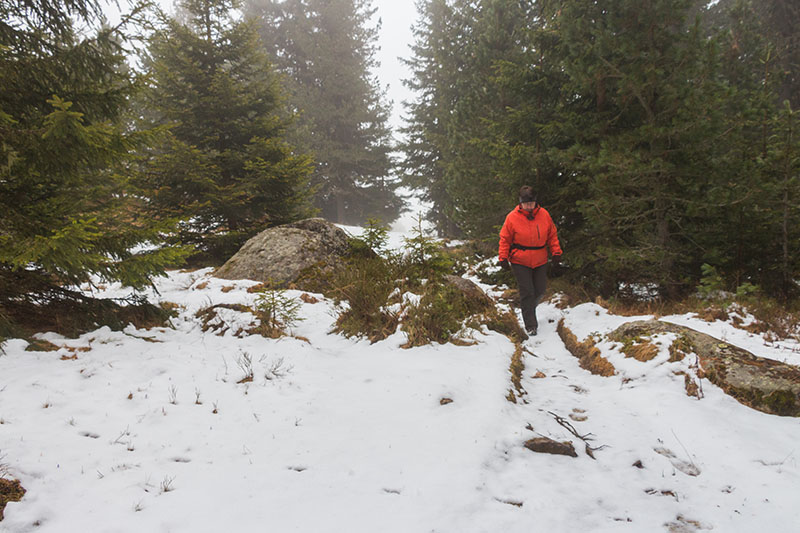Manche Stellen waren noch nicht schneefrei