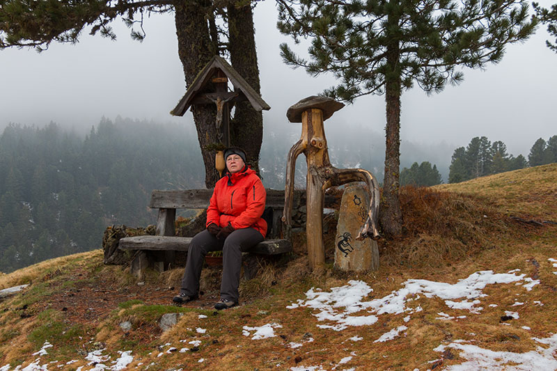 Halbwegs trockenes Plätzchen im Nieselregen