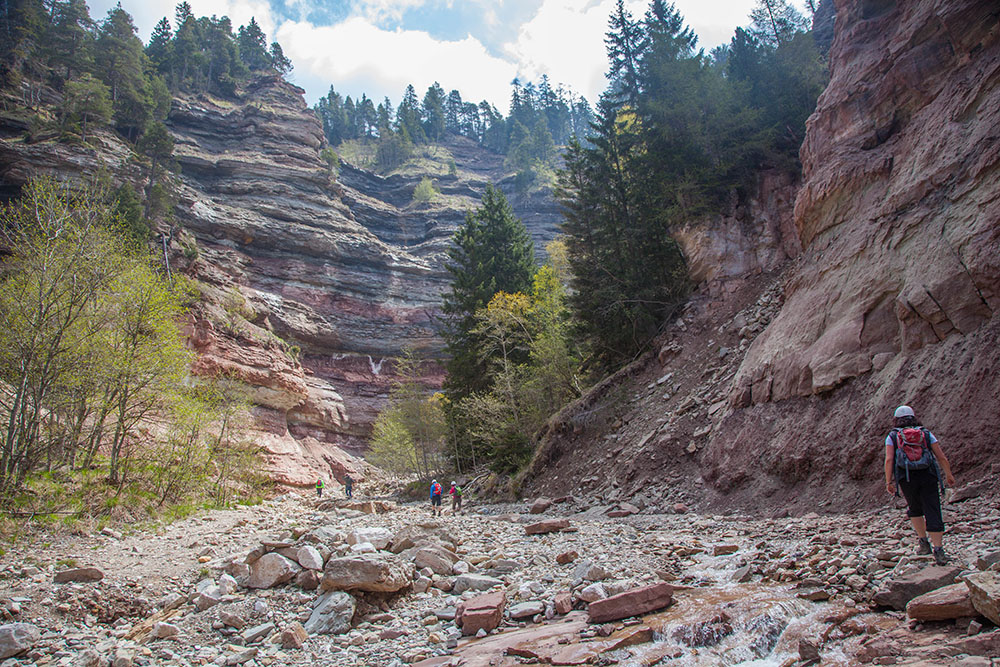 ... zum Ende der Schlucht ...