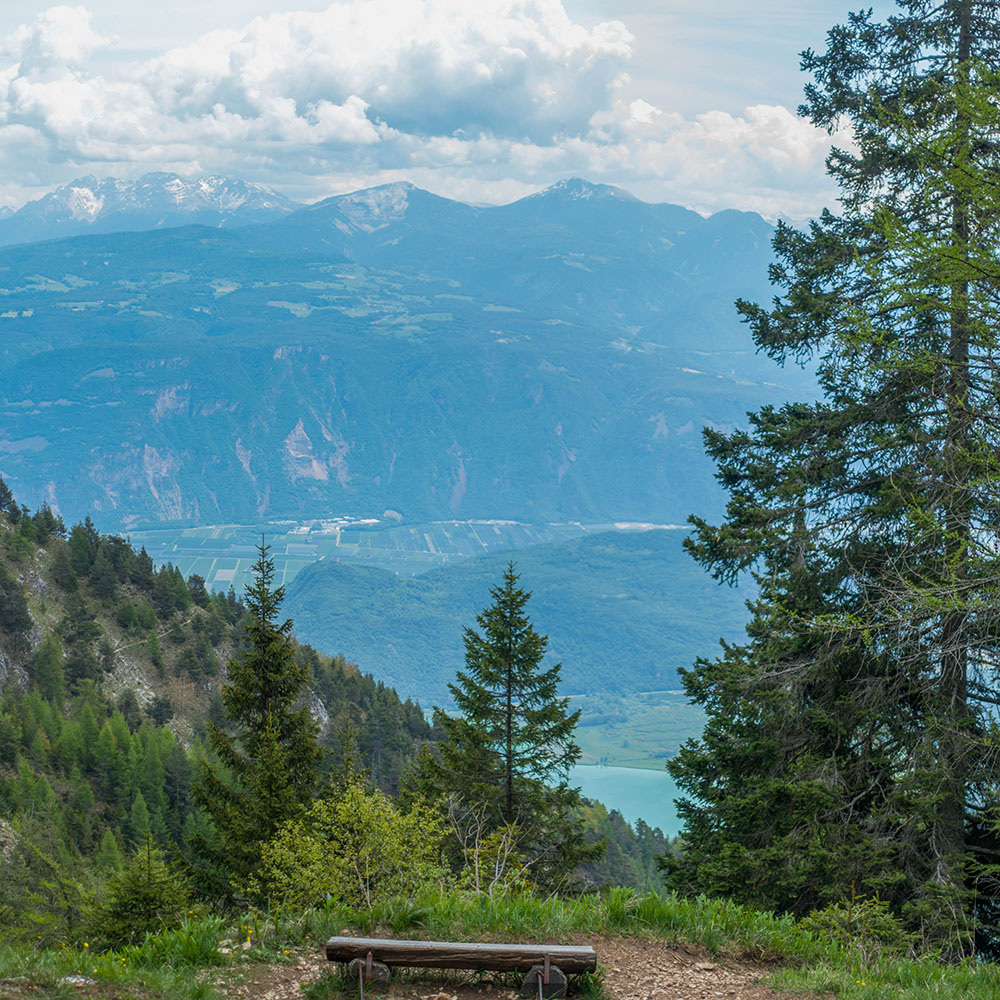 ... bis man hoch über dem Kalterer See ist ...