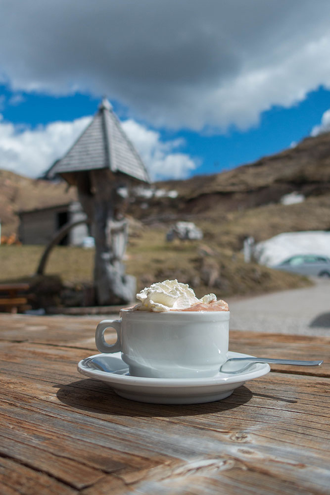 Hm, heiße Schokolade mit Sahne