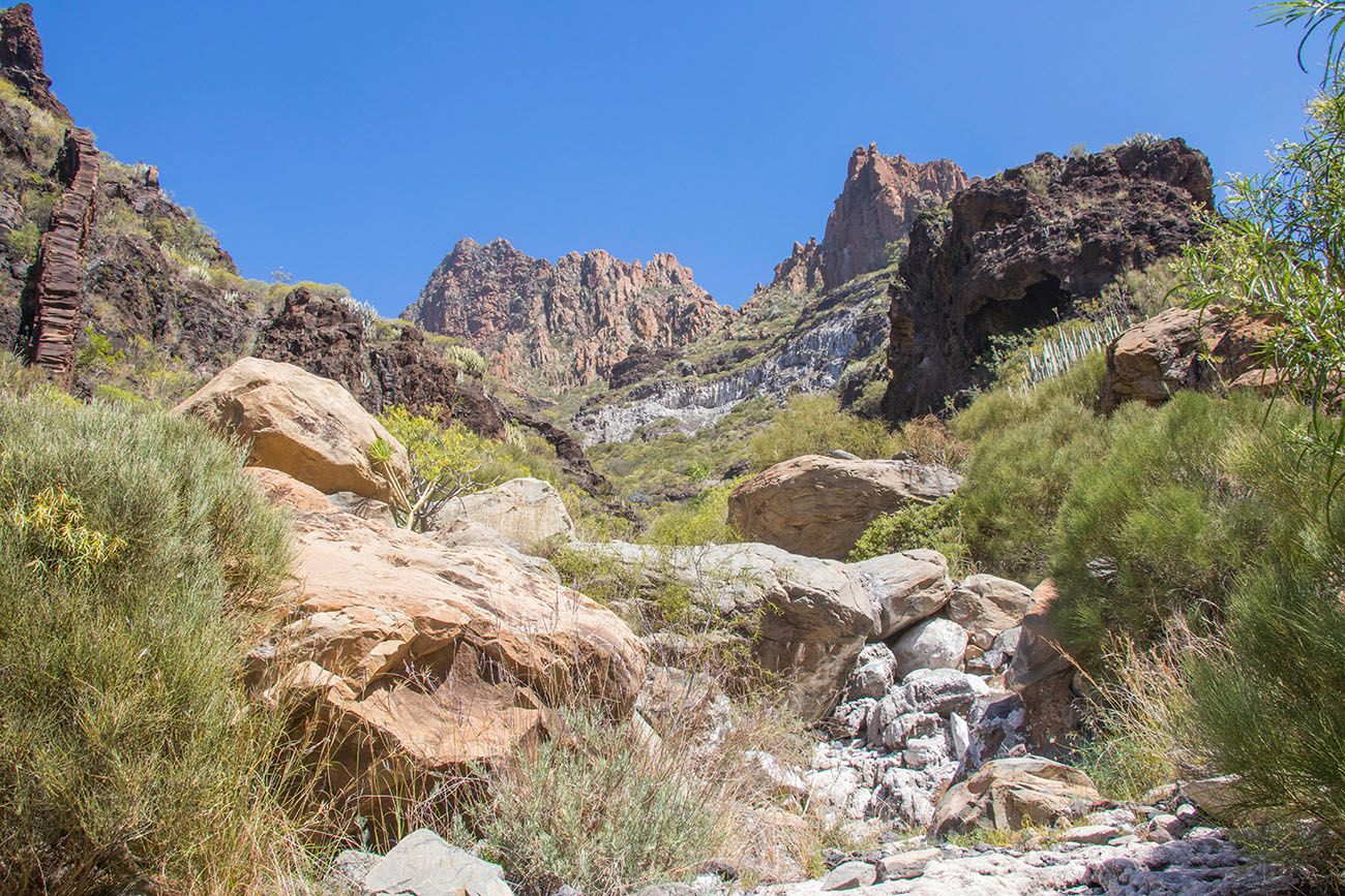 Blick zurück, von dort oben kamen wir herunter 