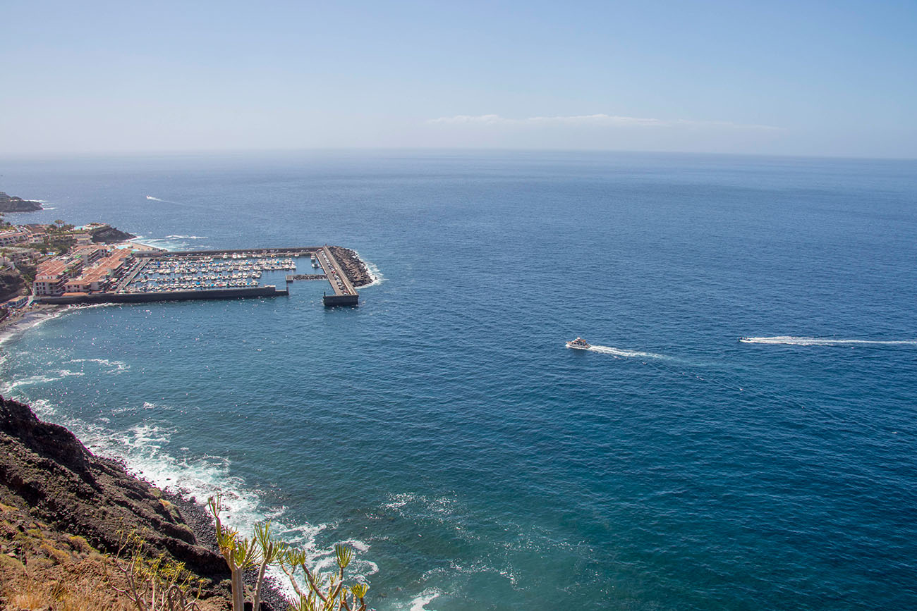 Die Boote holen die Wanderer vom Ende der Masca-Schlucht ab