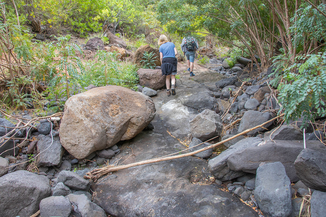 Nach dem trockenen Flussbett ... 