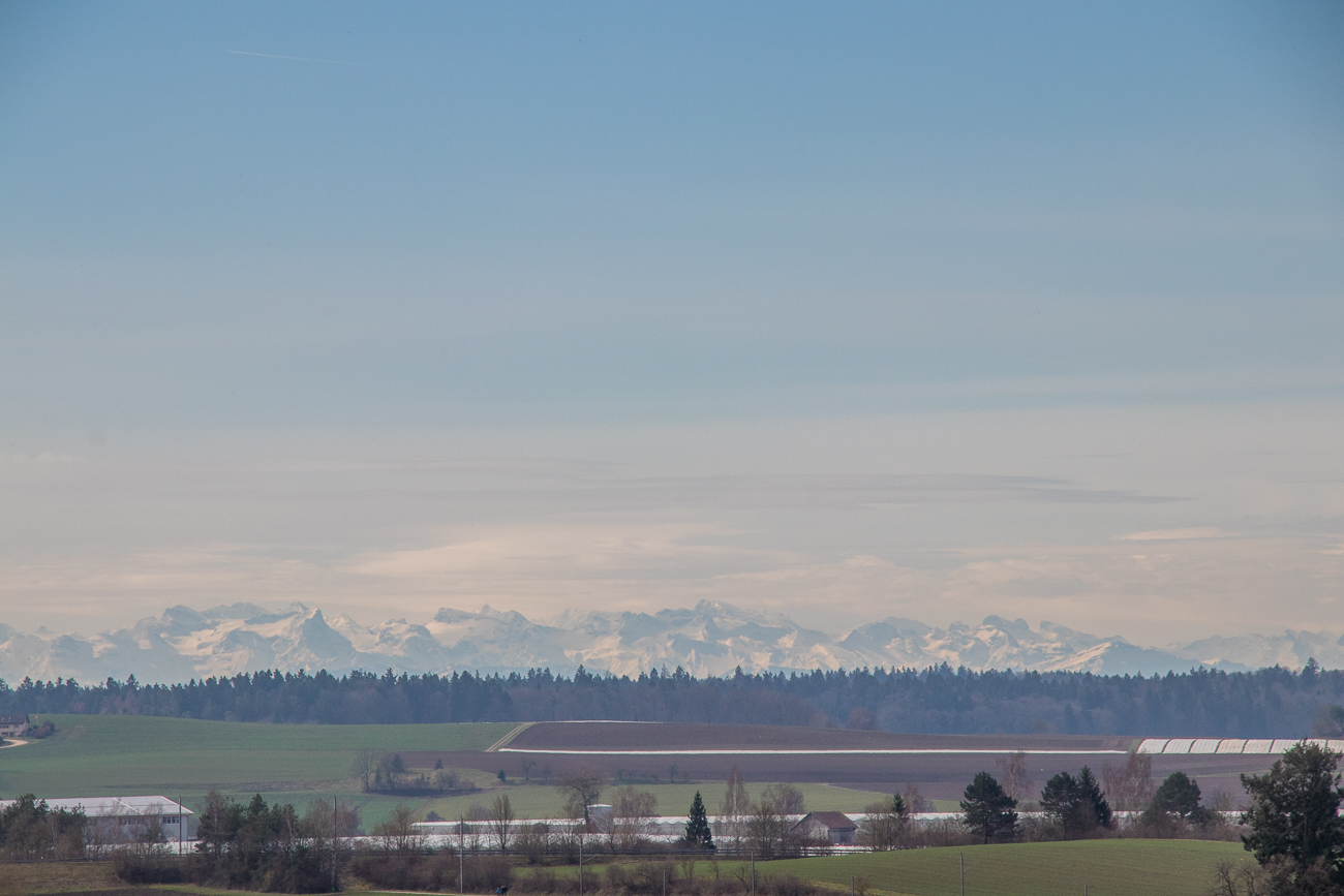 Alpenblick vom Parkplatz aus 