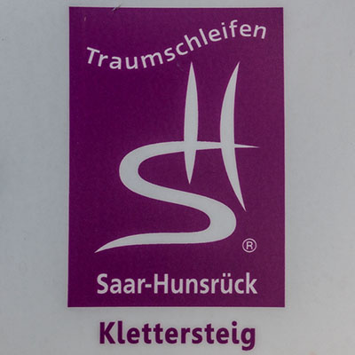 Kennzeichnung der Traumschleife Traumschleife Mittelrhein-Klettersteig