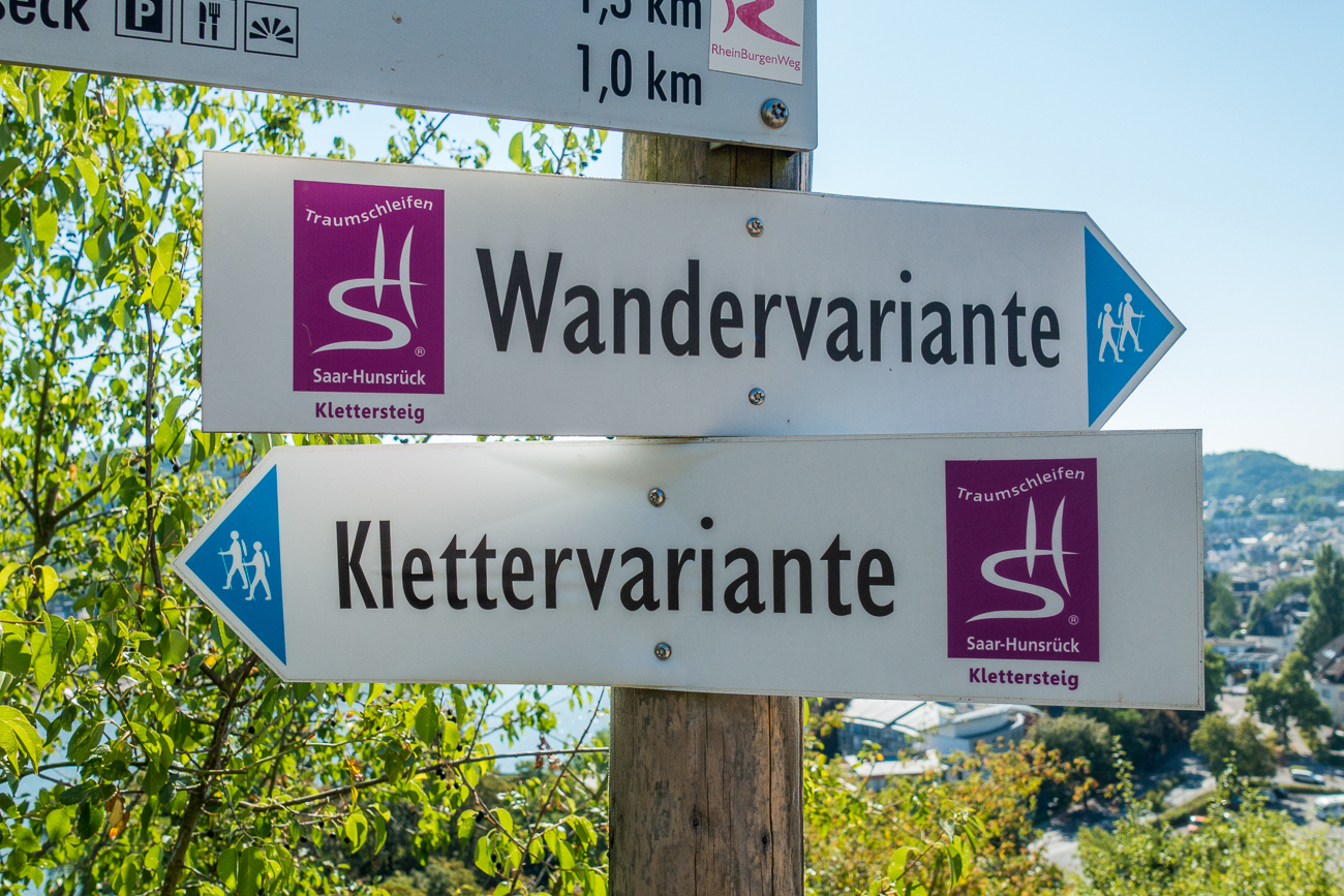 Wir nehmen die Klettervariante ;-)