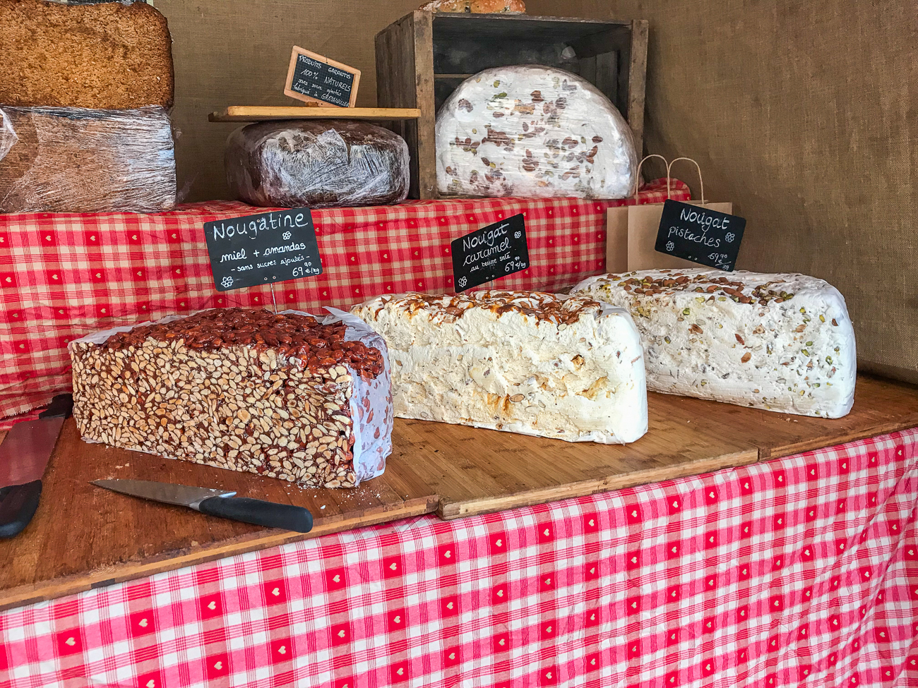 Nougat auf dem Weihnachtsmarkt