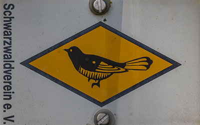 Kennzeichnung eines Teils des beschriebenen Weges