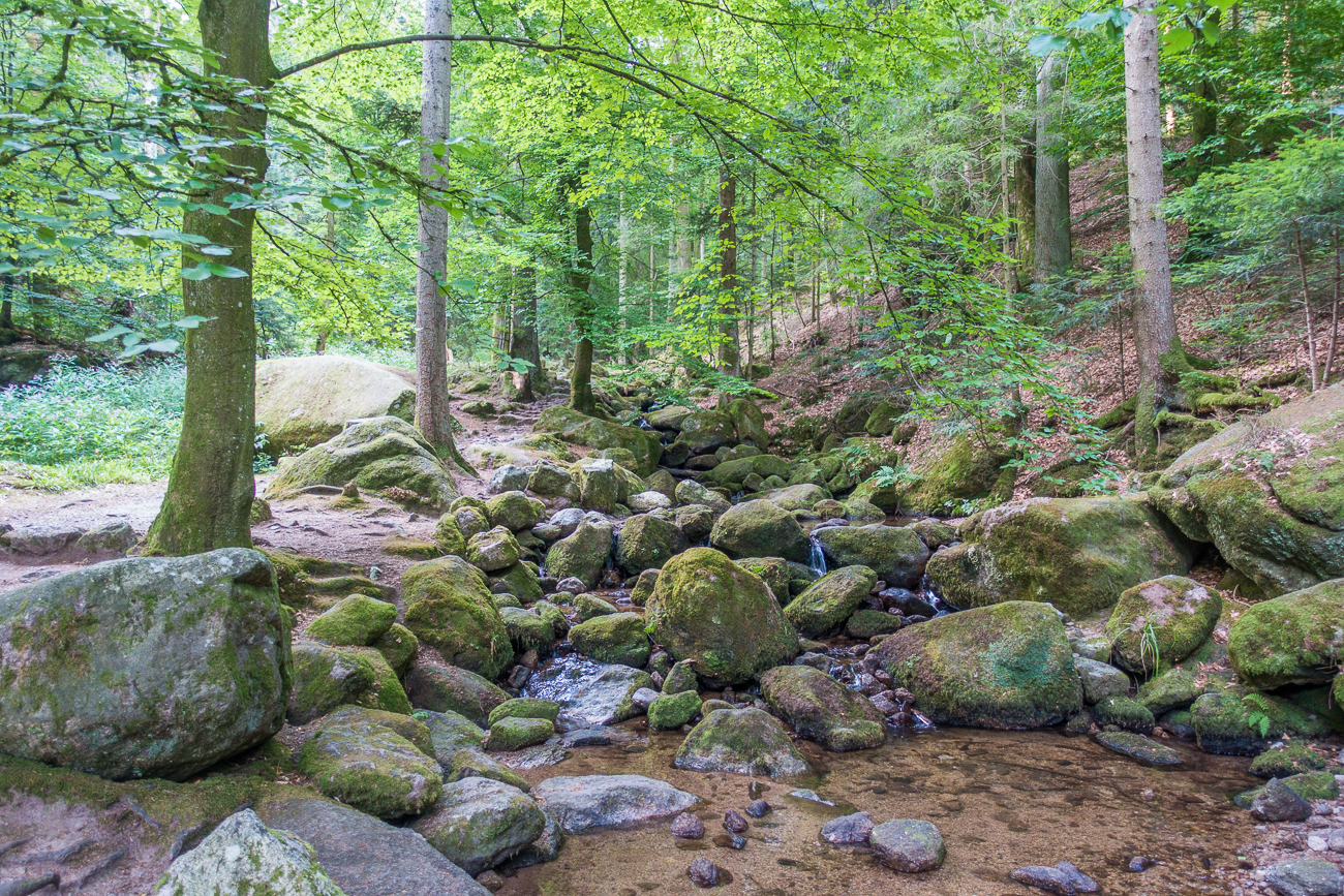 Am Fuß der Gertelbach Wasserfälle
