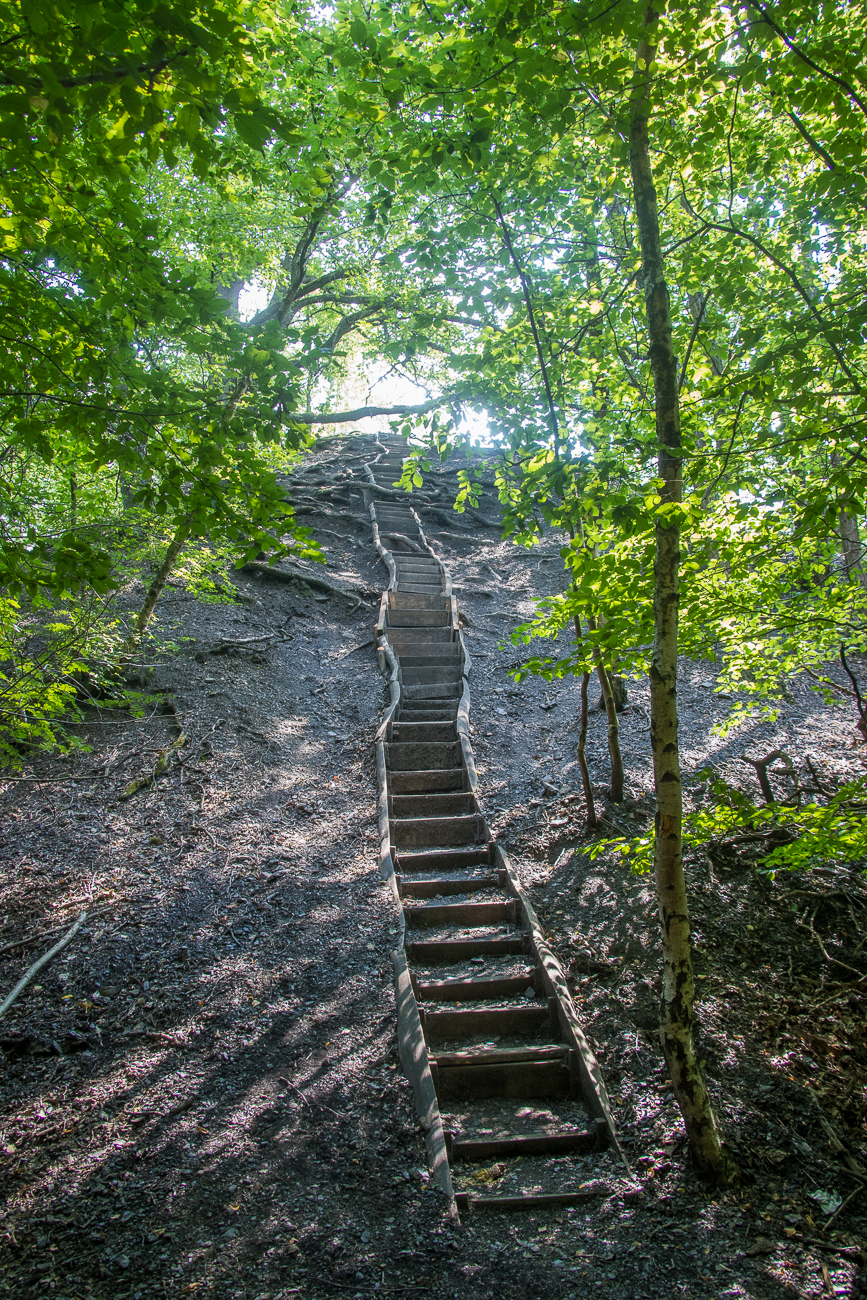 Aufstieg auf die Abraumhalde