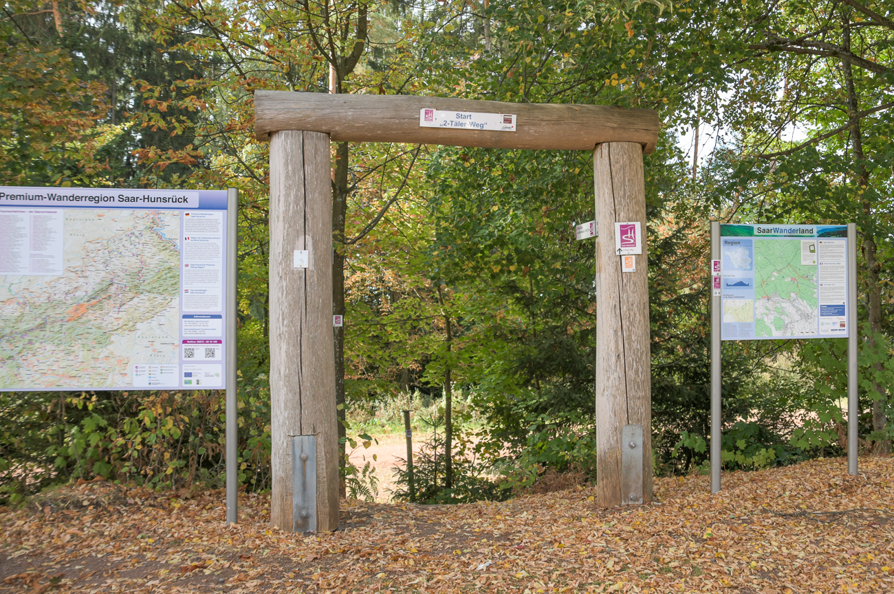 Am Start des 2-Täler Weges